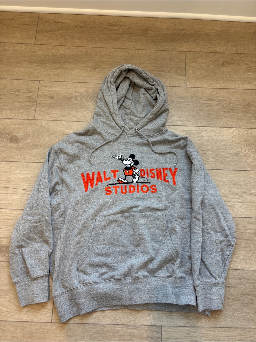 Disney Studios Gray Hoodie with Red Walt Disney Studios Logo - XL